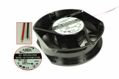 Picture of ADDA AD17224DB5151M0 Server - Round Fan Steel, rd172x150x51, 2w, DC 24V 1A