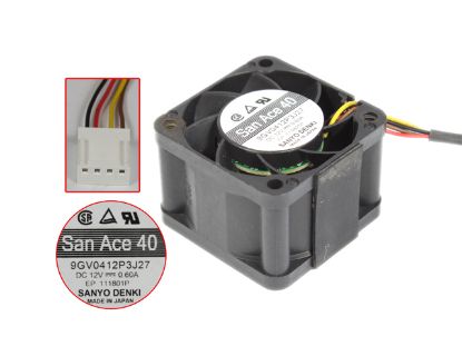 Picture of Sanyo Denki 9GV0412P3J27 Server-Square Fan 9GV0412P3J27