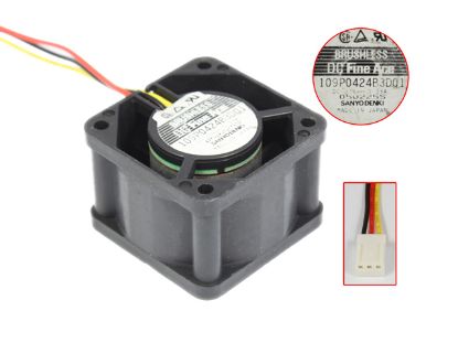 Picture of Sanyo Denki 109P0424B3D01 Server - Square Fan sq40x40x28, 3-wire, 24V 0.13A