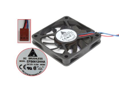 Picture of Delta Electronics EFB0612HHA Server - Square Fan W304, sq60x60x10, w180x3x3, 12V 0.25A