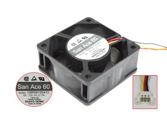 Picture of Sanyo Denki 109R0612S413 Server-Square Fan 109R0612S413