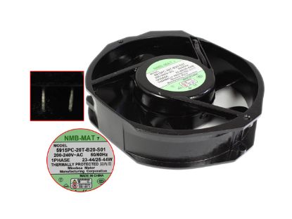 Picture of NMB-MAT / Minebea 5915PC-20T-B20-S01 Server - Square Fan sq170x150x38mm, 0-wire, 220V 40W