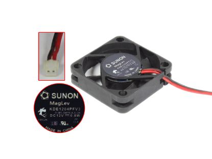 Picture of SUNON KDE1204PFV3 Server - Square Fan 11.MS.B4016.A.X.GN, sq40x40x10mm, DC 12V 0.8W, w80