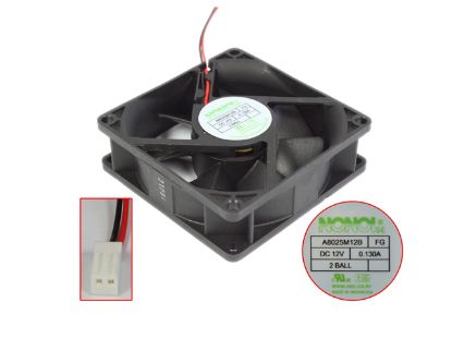 Picture of NONOISE A8025M12B Server - Square Fan FG, SF80x80x25, w80x2x2, 12V 0.130A