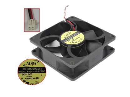 Picture of ADDA AD0824XB-A71GP Server - Square Fan G, sq80x80x25, 2w, DC 24V 0.3A