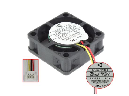 Picture of Melco MMF-04C24DS Server - Square Fan RC4, sq40x40x15, w50x3x3P, DC 24V 0.09A