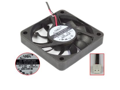 Picture of ADDA AD0612HB-GA0 Server - Square Fan G, 12V0.25A, sq60x60x10mm, 2W
