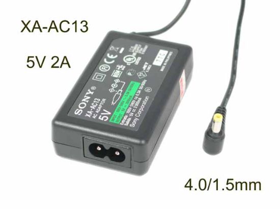 Picture of Sony Common Item (Sony) AC Adapter 5V-12V 5V 2A, Barrel 4.0/1.5mm, 2-Prong, New