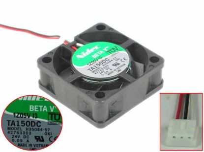 Picture of Nidec H35084-57 Server - Square Fan OKI, sq40x40x15mm, 3-wire, 24V 0.09A
