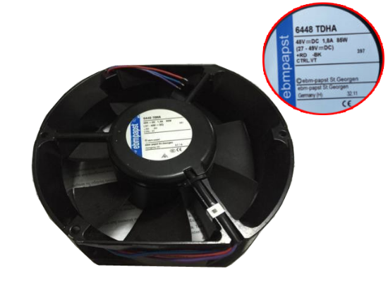 Picture of ebm-papst 6448 TDHA Server - Round Fan dia170x150x50mm, 3-wire, 48V 85W
