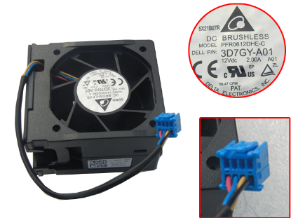 Picture of Delta Electronics PFR0612DHE-C Server - Square Fan PFR0612DHE-C, 3D7GY-A01, MRX6C, 0MRX6C
