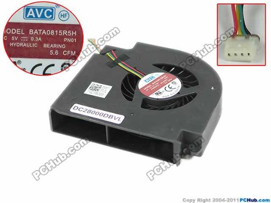 Picture of AVC BATA0815R5H Cooling Fan  PH01, 5V 0.50A, Bare Fan