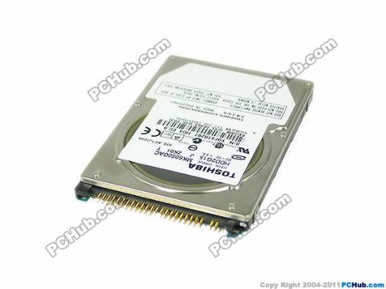 Picture of Toshiba MK6050GAC HDD 2.5" IDE 30GB-100GB 60GB, 2.5" IDE, 5,400rpm, 8M