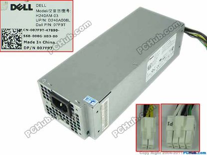 Picture of Dell Inspiron 3650 Server - Power Supply 240W, H240AM-03, D240A008L, 007F9T