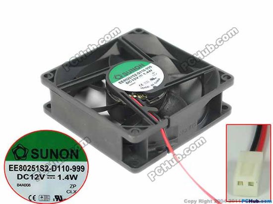 Picture of SUNON EE80251S2-D110-999 Server - Square Fan , sq80x80x25mm, 2-wire, DC 12V 1.4W
