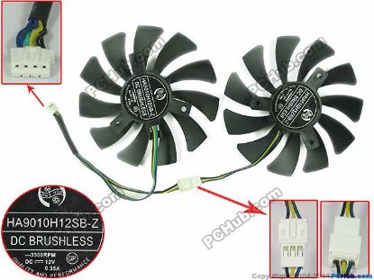 Picture of ONG HUA HA9010H12SF-Z Server - Frameless / GPU Fan HA9010H12SF-Z, 2 Fans, W90x7x7