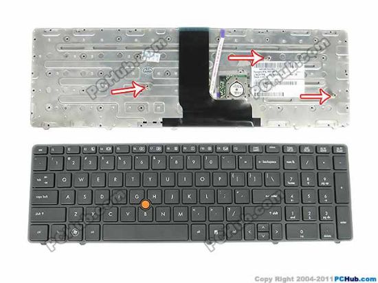 Picture of HP EliteBook 8560p Series Keyboard US, 17", Black, New