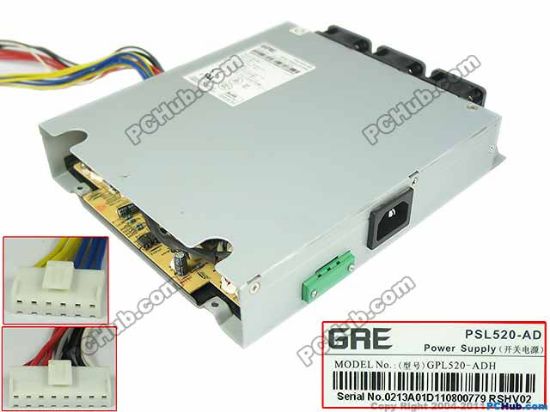 Picture of GRE GPL520-ADH Server - Power Supply 525W, GPL520-ADH, PSL520-AD