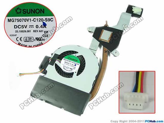 Picture of Acer TravelMate 6594 Series Cooling Fan  DC 5V 0.4A heatsink fan, MG75070V1-C120-S9C