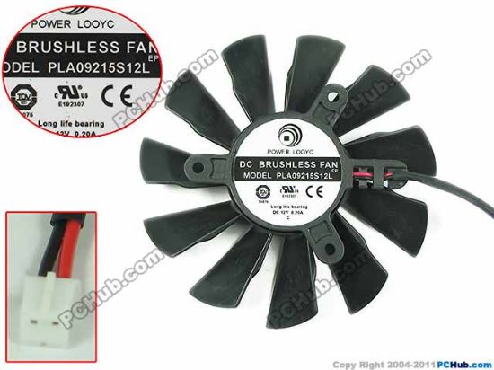 Picture of A-Power PLA09215S12L Server - Frameless / GPU Fan 12V 0.20A, 2-wire