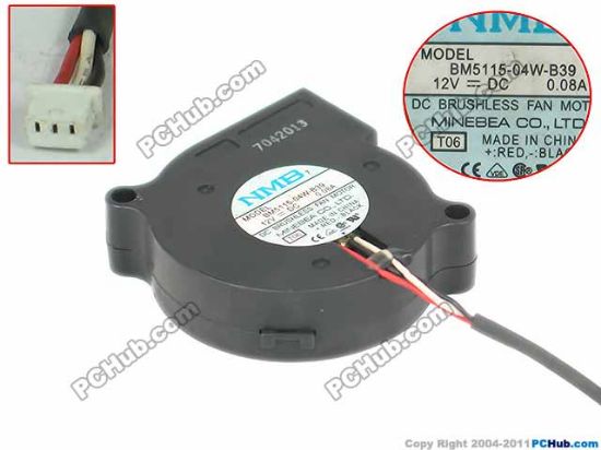 Picture of NMB-MAT / Minebea BM5115-04W-B39 Server - Blower Fan T06, bw50x50x15mm, 3-wire, DC 12V 0.08A
