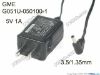 Picture of GME G051U-050100-1 AC Adapter 5V-12V 5V 1A, Barrel 3.5/1.35mm, US 2-Pin Plug