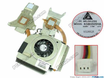 Picture of HP Pavilion dv6 Series Cooling Fan  KSB0505HA, -8J75, 507124-001