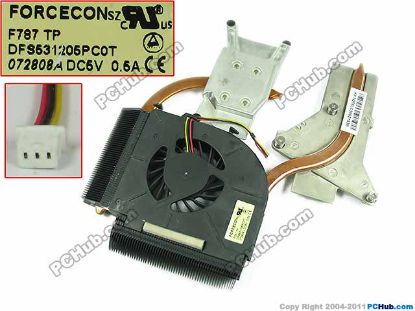 Picture of HP Pavilion dv5 Series Cooling Fan  DFS531205PC0T, F787, 507124-001