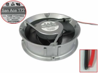 Picture of Sanyo Denki 109E1724H502 Server - Round Fan dia172x172x51, 2-wire, 24V0.58A