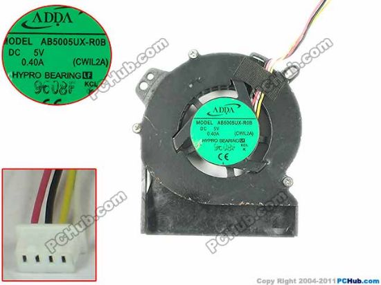 Picture of Lenovo S10 Series Cooling Fan  CWFL1A, w25x4x4, 5V 0.40A, Bare fan