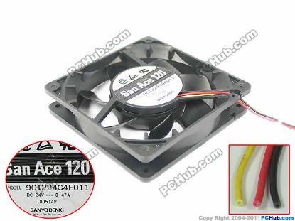 Picture of Sanyo Denki 9G1224G4E011 Server-Square Fan 9G1224G4E011