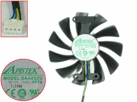 Picture of Forcecon DFS400705PU0T Cooling Fan  FFQM DC5V 0.50A, Bare fan