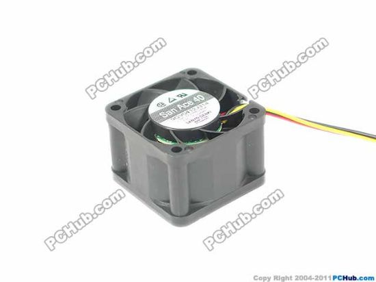 Picture of Sanyo Denki 9GV0412J314 Server - Square Fan SF40x40x28, w50x3x3, 12V 0.60A