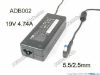 Picture of Acbel Polytech ADB002 AC Adapter- Laptop 19V 4.74A, 5.5/2.5mm, 3P