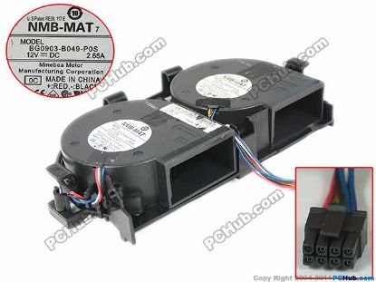 Picture of NMB-MAT / Minebea BG0903-B049-POS Server - Blower Fan BG0903-B049-P0S, 0C, 2Fan
