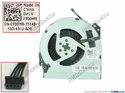 Picture of Delta Electronics KSB0605HC Cooling Fan  DA03, DC 5V 0.45A Bare Fan