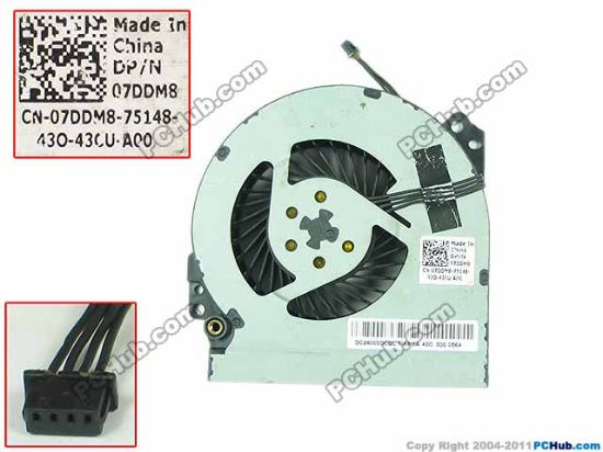 Picture of Delta Electronics KSB0605HC Cooling Fan  DA03, DC 5V 0.45A Bare Fan