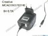 Picture of Creative MCAD090070TH0 AC Adapter - NEW Original 9V 0.7A, 5.5/2.1mm, EU 2-Pin, New