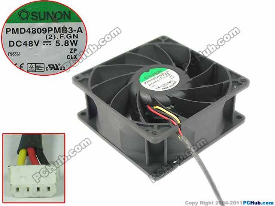 Picture of SUNON PMD4809PMB3-A Server - Square Fan (2).F.GN, SF90x90x38, w3, 48V 5.6W
