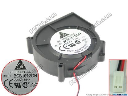 Picture of Delta Electronics BCB1012GH Server - Blower Fan , br97x97x33mm, 2-wire, DC 12V 2.64A