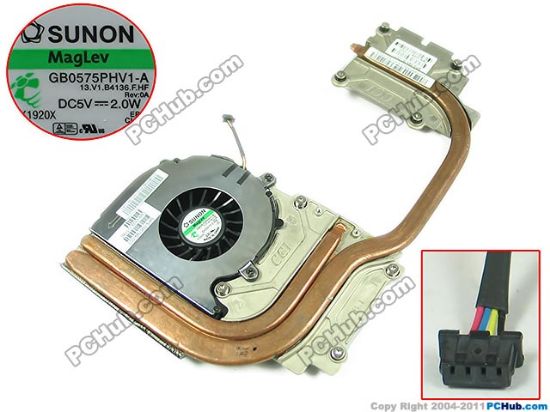 Picture of HP EliteBook 8540w Series Cooling Fan  595767-001, 5V Heatsink FAN