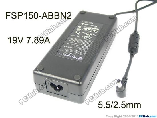 Picture of FSP Group Inc FSP150-ABBN2 AC Adapter- Laptop 19V 7.89A, 5.5/2.5mm, 3P, New