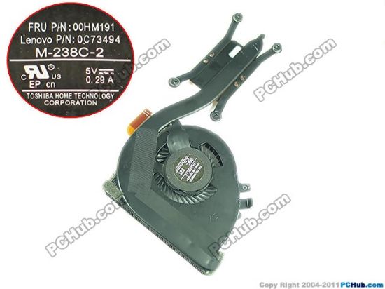 Picture of Lenovo ThinkPad X260  Cooling Fan  P/N 00HM191, 0C73494, DC 5V 0.29A