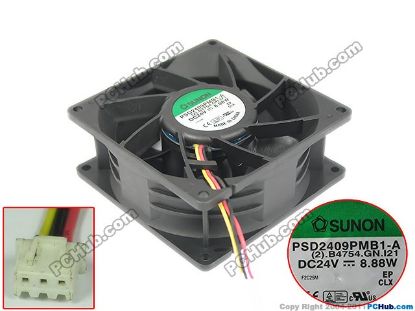 Picture of SUNON PSD2409PMB1-A Server - Square Fan (2).B4754.GN.I21, SF92x92x38, w3, 24V 8.88W