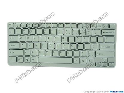 Picture of Sony Vaio SVE141 Series Keyboard 149020311US, White, Backlit "New"