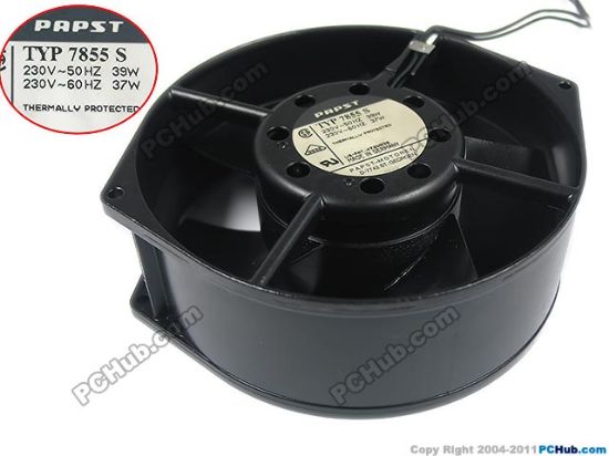 Picture of ebm-papst TYP 7855 S Server - Round Fan dia172x150x55mm, 2-wire, 230V 39W