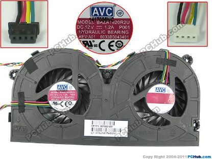Picture of HP EliteOne 800 G2 Series Cooling Fan  807920-001, 12V 1.2A Bare 2