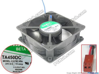 Picture of Nidec C31787-55A Server - Square Fan 24V0.10A, sq120x120x38mm, 2W