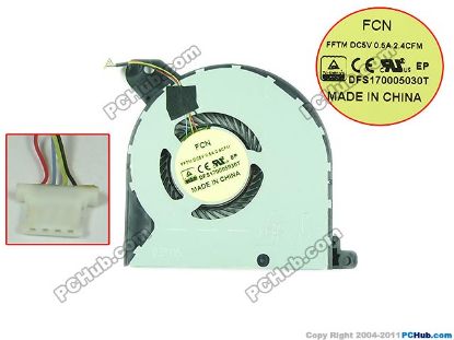 Picture of Forcecon DFS170005030T Cooling Fan  FFTM, DC 5V 0.50A Bare Fan