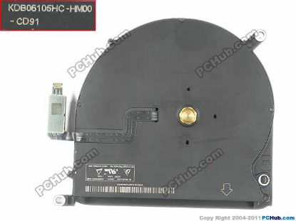 Picture of Delta Electronics KDB06105HC-HM00 Cooling Fan  -BD14, 5V 0.40A, Bare fan